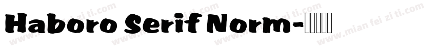 Haboro Serif Norm字体转换